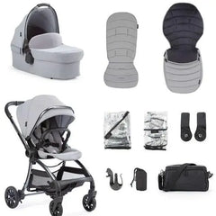 Junior Jones Aylo Pebble Grey - 10 Piece Stroller Bundle