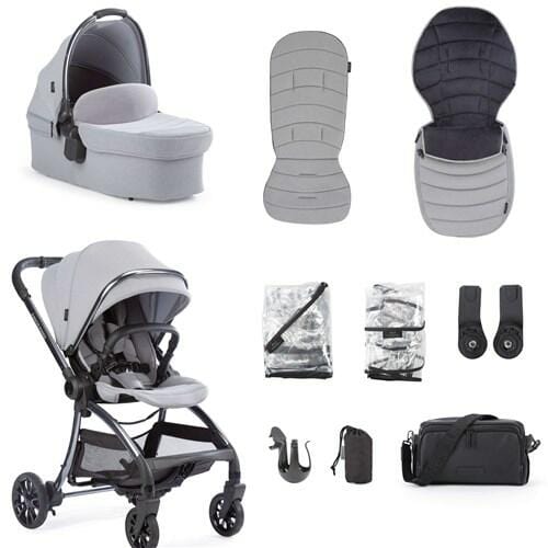 Junior Jones Aylo Pebble Grey - 10 Piece Stroller Bundle  Junior Jones   