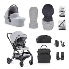 Junior Jones Aylo Pebble Grey - 11 Piece Stroller Bundle