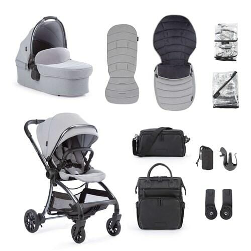 Junior Jones Aylo Pebble Grey - 11 Piece Stroller Bundle  Junior Jones   