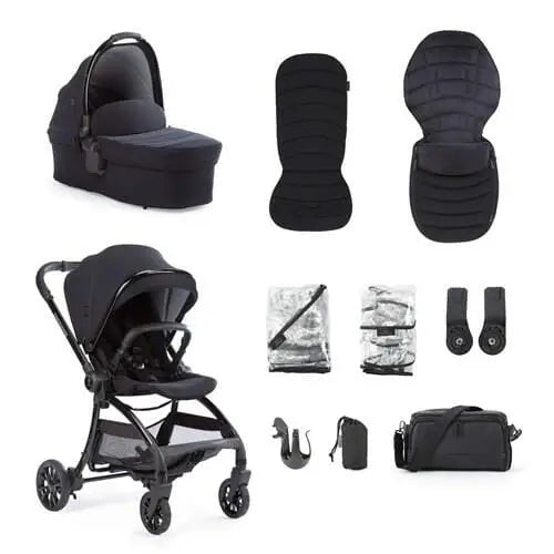 Junior Jones Aylo Rich Black - 10 Piece Stroller Bundle Junior Jones
