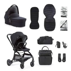 Junior Jones Aylo Rich Black - 11 Piece Stroller Luxury Bundle