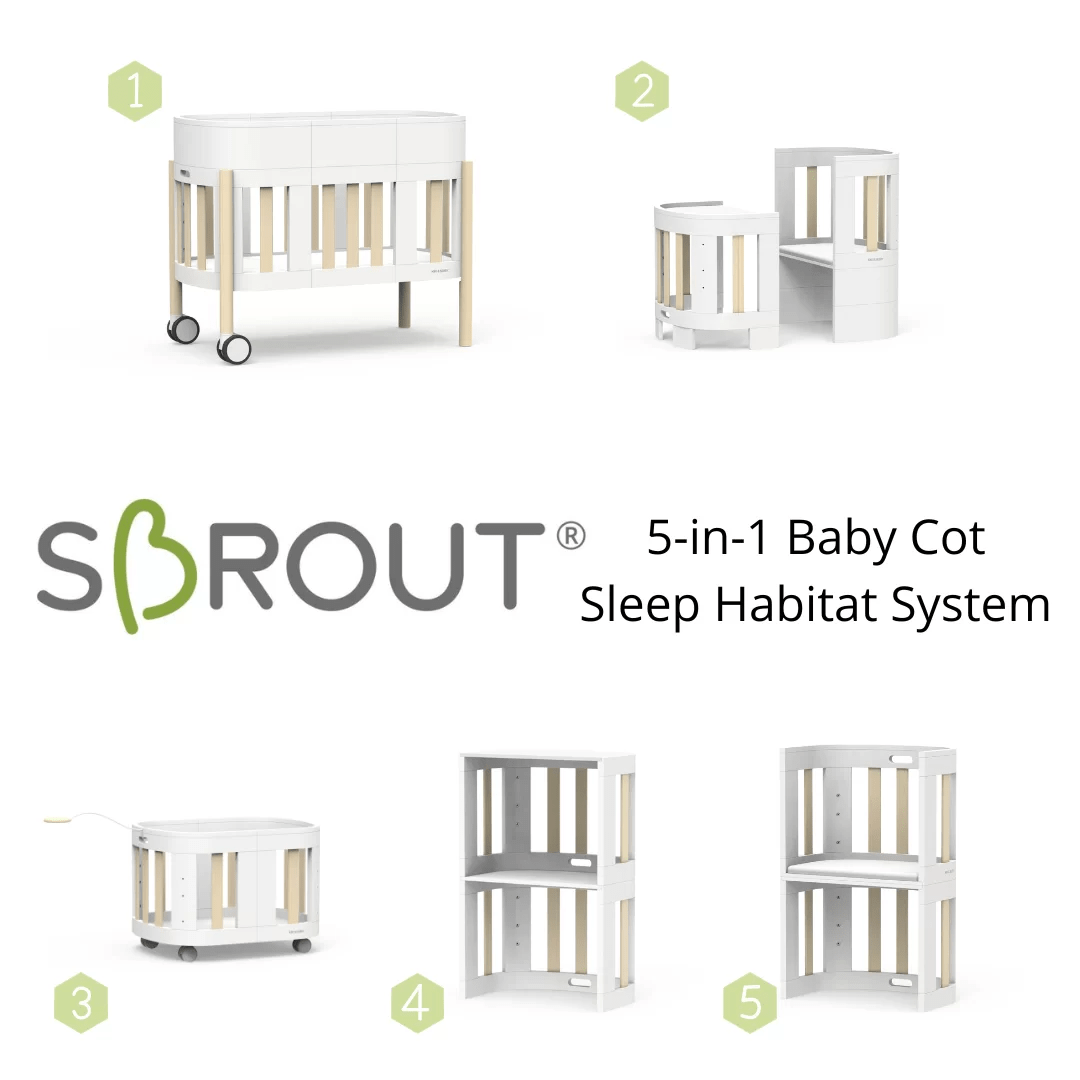 Kiki & Sebby Sbrout 6 in 1 Cot & Crib Bundle  Sbrout   