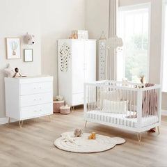 Kimi Acrylic Mini Cot Bed 3 Piece Nursery Furniture Set