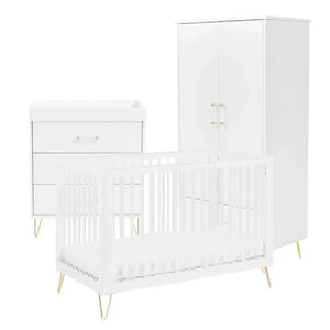 Kimi Acrylic Mini Cot Bed 3 Piece Nursery Furniture Set Babymore