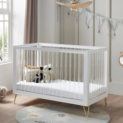 Kimi Acrylic Mini Cot Bed 3 Piece Nursery Furniture Set Babymore