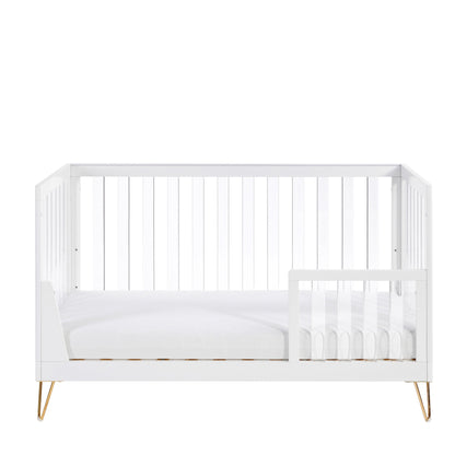 Kimi Acrylic XL 2 Piece Nursery Furniture in White and Gold Babymore