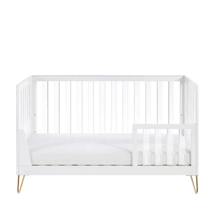 Kimi Acrylic XL 3 Piece Nursery Furniture in White and Gold Babymore