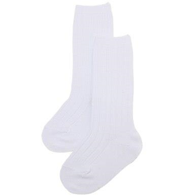 Knee High Baby plain ribbed white Socks  Tambino 2-2-4years  