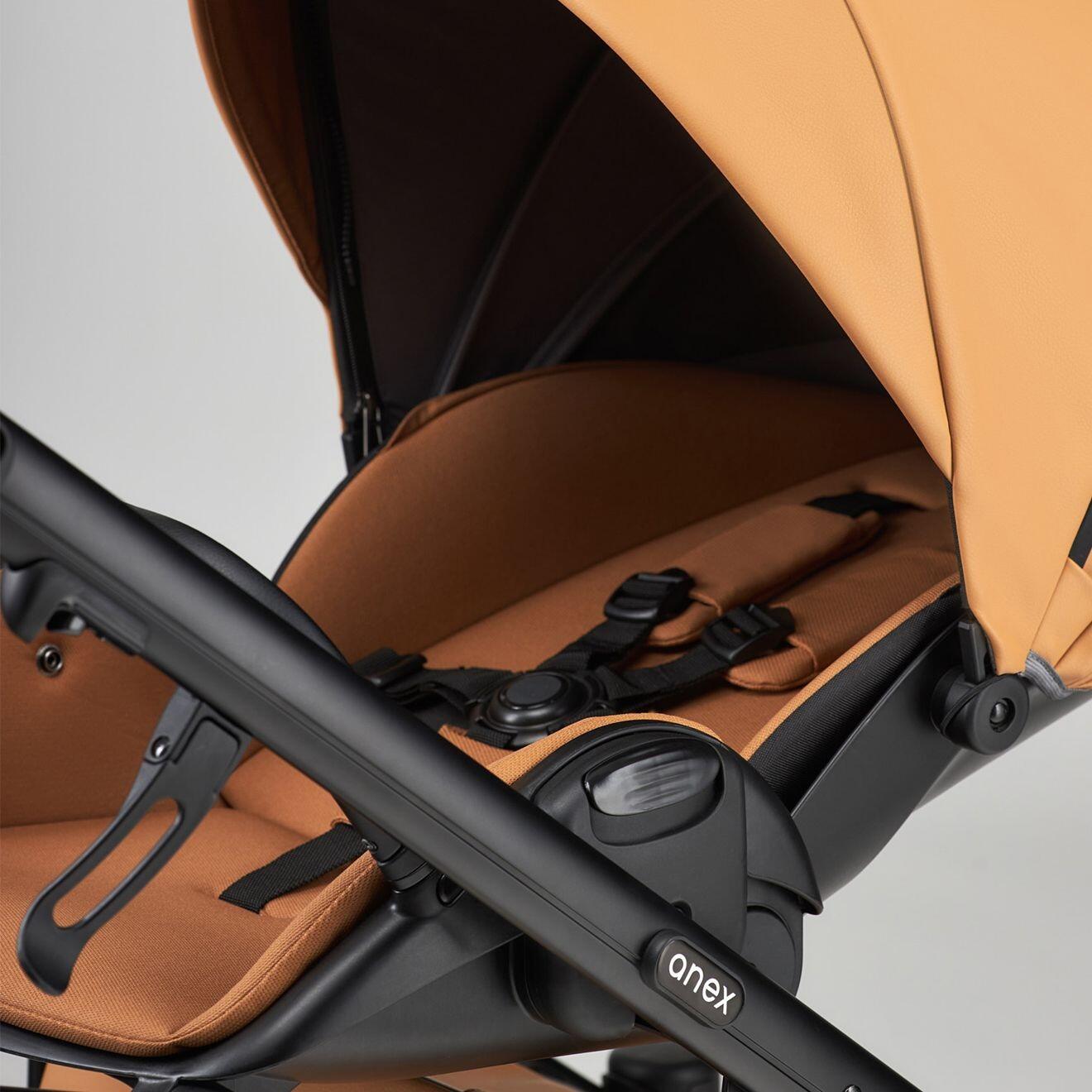 Anex Baby E Type Pram and Pushchair - Caramel Eco Leather-7