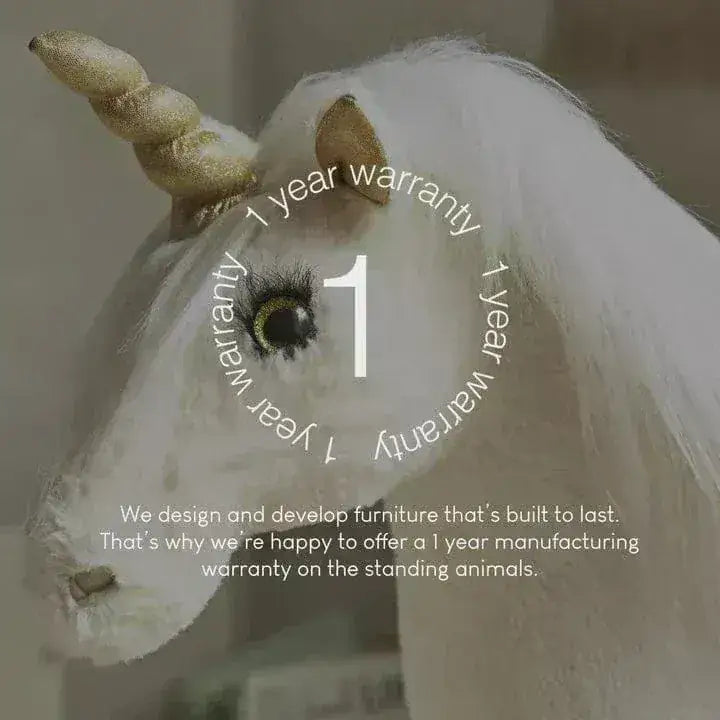 Large Free Standing Unicorn - White Cuddle Co