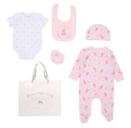 Little Princess Teddy 5 Piece Layette Set rock a bye baby