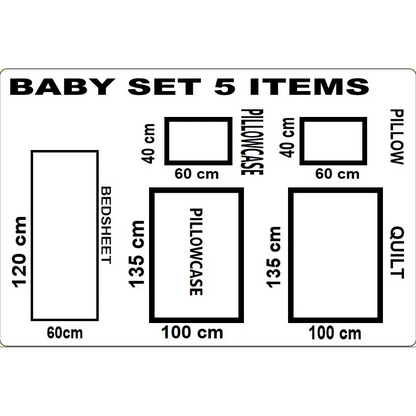 Luxury 5-Piece Pink Baby Bedding Set – Carousel Design | 100% Cotton | Fits Standard Cot