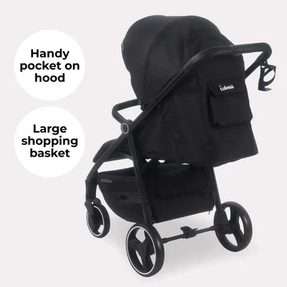 MB160 Plus Pushchair with Raincover - Black Leopard General My Babiie