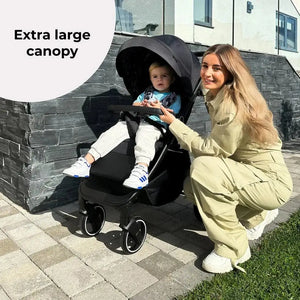 MB160 Plus Pushchair with Raincover - Black Leopard General My Babiie