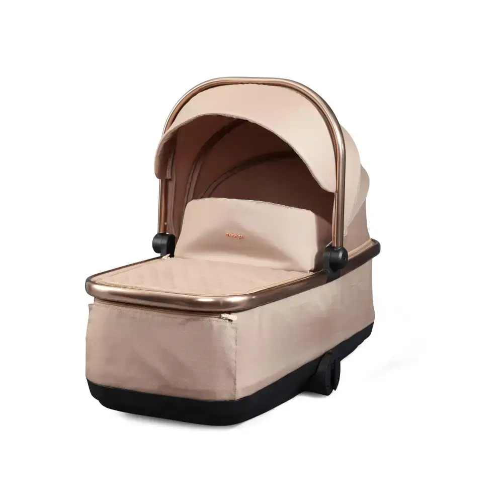 Mee-go Cocoon 4-in-1 Travel System with 360° Spin Car Seat ISOFIX Base & House Stand - Toffee