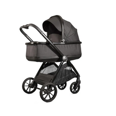 Mee-go Cocoon 3-in-1 Travel System with 360° Spin Car Seat, ISOFIX Base- Liquorice