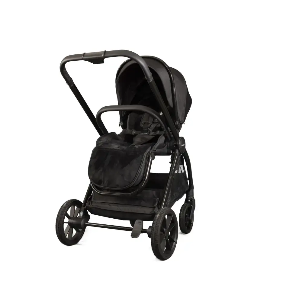 Mee-go Cocoon 4-in-1 Travel System with 360° Spin Car Seat ISOFIX Base & House Stand - Liquorice