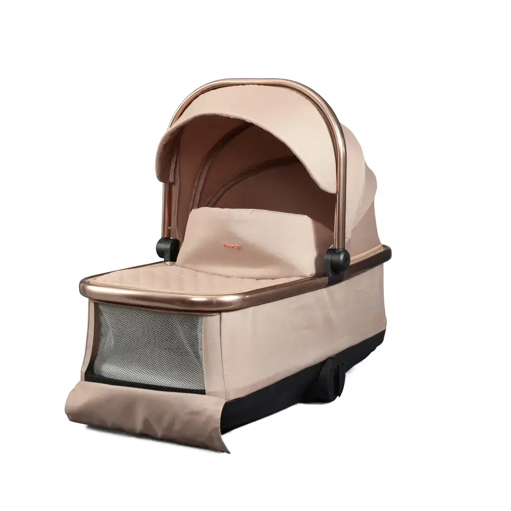 Mee-go Cocoon 4-in-1 Travel System with 360° Spin Car Seat ISOFIX Base & House Stand - Toffee