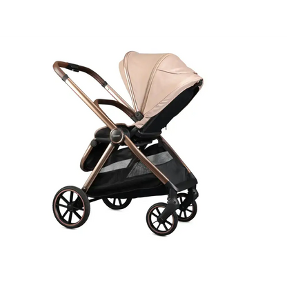 Mee-go Cocoon 4-in-1 Travel System with 360° Spin Car Seat ISOFIX Base & House Stand - Toffee