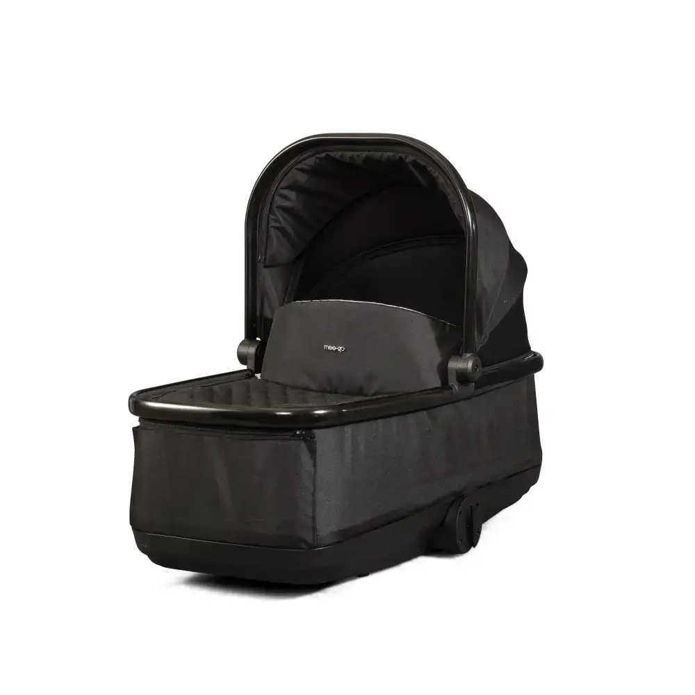 Mee-go Cocoon 4-in-1 Travel System with 360° Spin Car Seat ISOFIX Base & House Stand - Liquorice