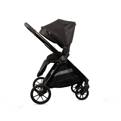 Mee-go Cocoon 4-in-1 Travel System with 360° Spin Car Seat ISOFIX Base & House Stand - Liquorice