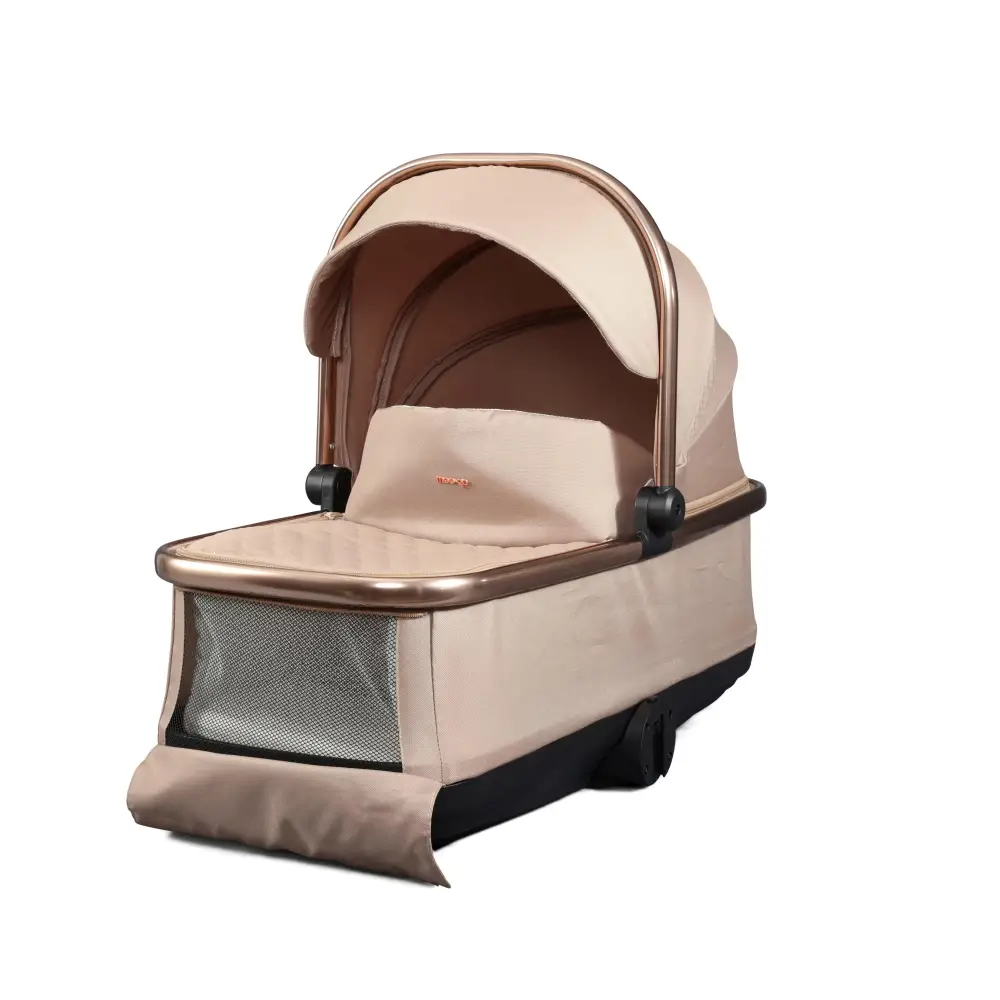 Mee-go Cocoon 4-in-1 Travel System with 360° Spin Car Seat ISOFIX Base & House Stand - Toffee