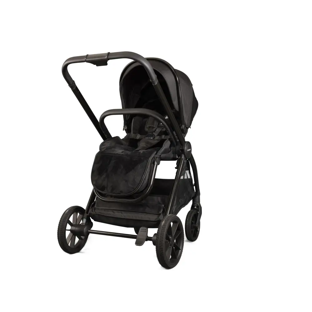 Mee-go Cocoon 4-in-1 Travel System with 360° Spin Car Seat ISOFIX Base & House Stand - Liquorice