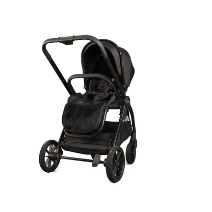 Mee-go Cocoon 4-in-1 Travel System with 360° Spin Car Seat ISOFIX Base & House Stand - Liquorice