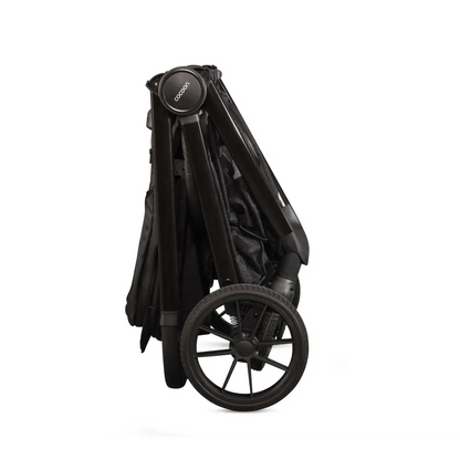 Mee-go Cocoon 4-in-1 Travel System with 360° Spin Car Seat ISOFIX Base & House Stand - Liquorice