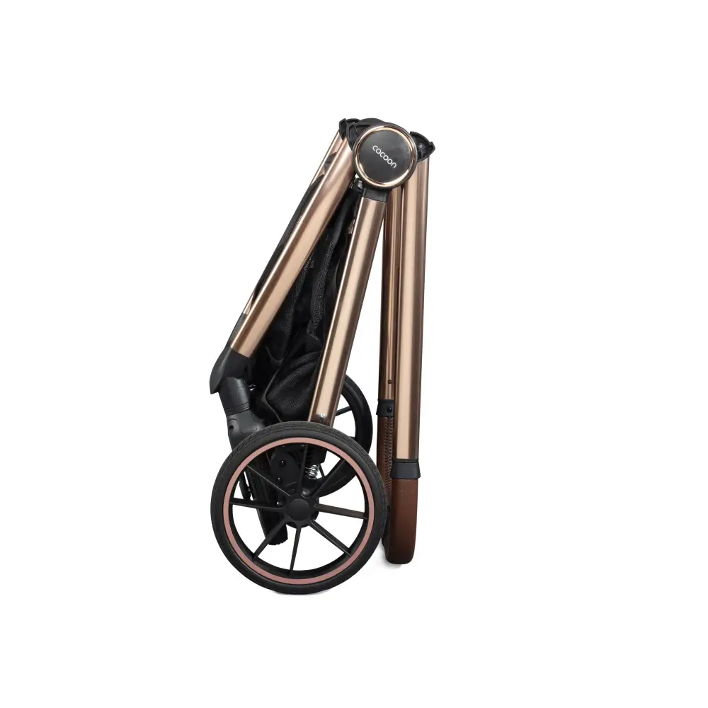 Mee-go Cocoon 4-in-1 Travel System with 360° Spin Car Seat ISOFIX Base & House Stand - Toffee