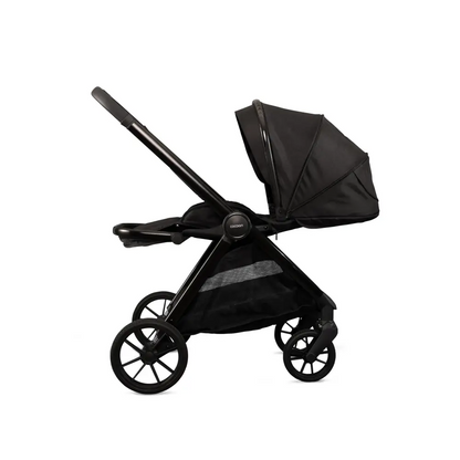 Mee-go Cocoon 4-in-1 Travel System with 360° Spin Car Seat ISOFIX Base & House Stand - Liquorice