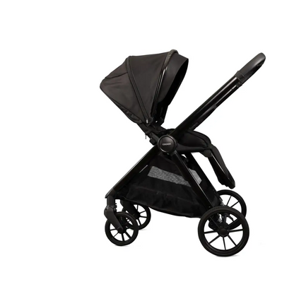 Mee-go Cocoon 4-in-1 Travel System with 360° Spin Car Seat ISOFIX Base & House Stand - Liquorice