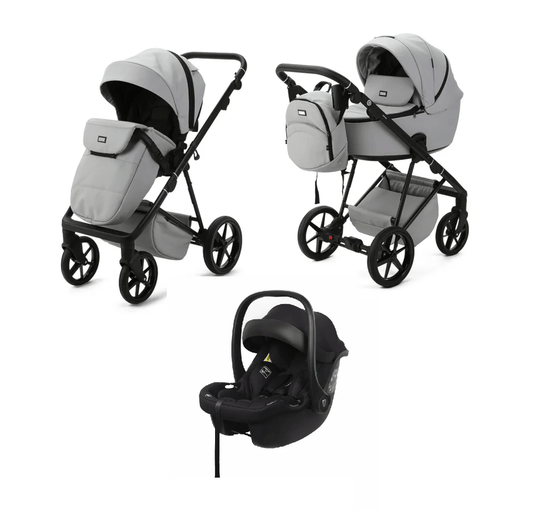 Mee-Go Milano Evo 3 in 1 - Leatherette Stone Grey  Mee-go 3 in 1 Travel System Only  