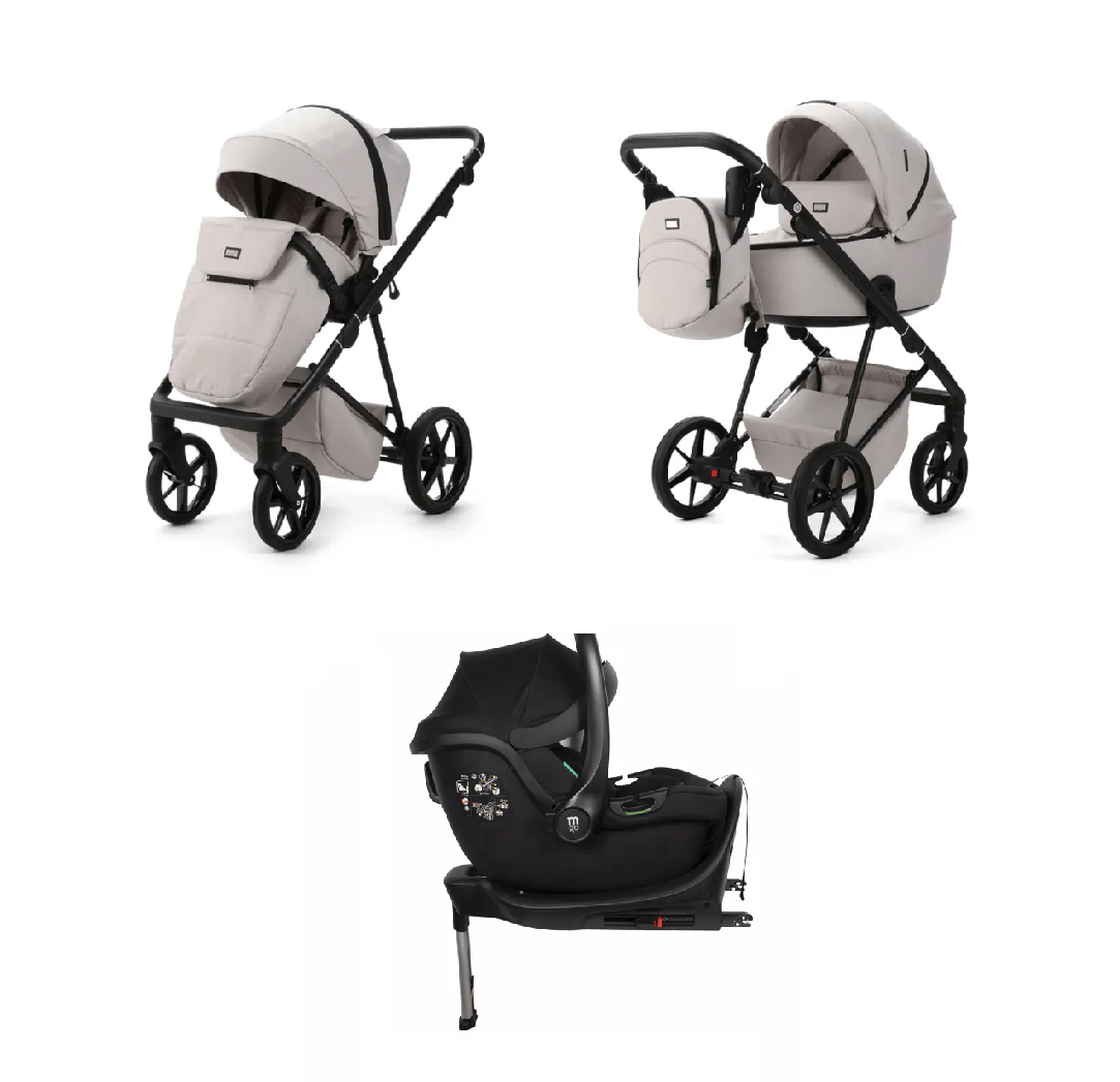 Mee-Go Milano Evo 3 in 1 Travel System - Pearl White  Mee-go 3 in 1 Travel system Plus Isofix Base  