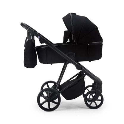 Mee-Go Milano Natura 3 in 1 Travel System + ISOFIX Base – Carbon Black | with 360 Spin Car Seat General Mee-go