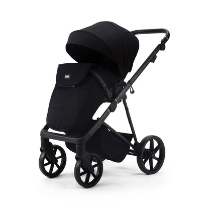Mee-Go Milano Natura 3 in 1 Travel System + ISOFIX Base – Carbon Black | with 360 Spin Car Seat General Mee-go