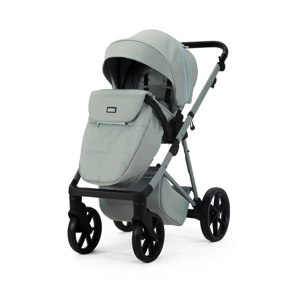 Mee-Go Milano Natura 3 in 1 Travel System + ISOFIX Base – Mint Green | with 360 Spin Car Seat General Mee-go