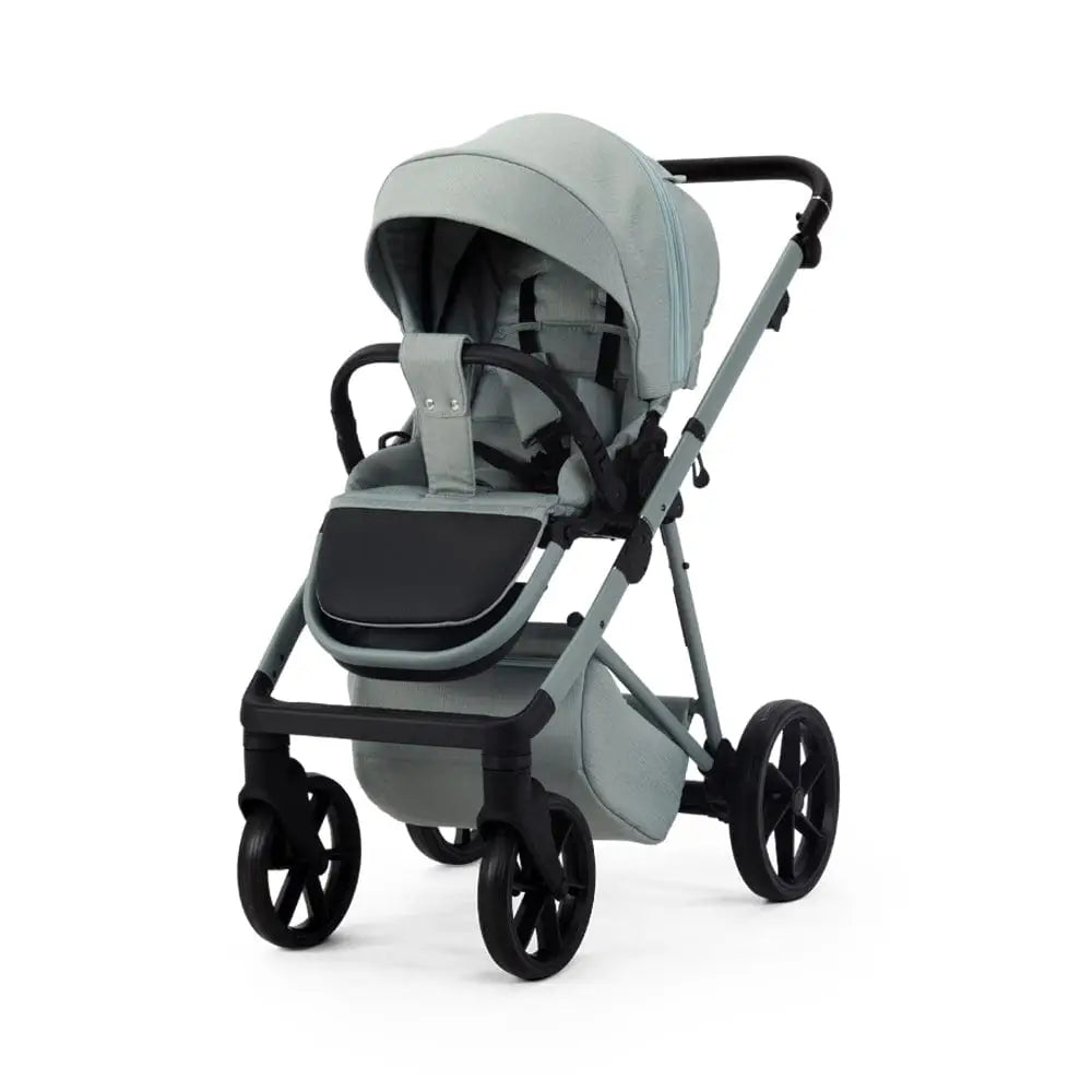 Mee-Go Milano Natura 3 in 1 Travel System + ISOFIX Base – Mint Green | with 360 Spin Car Seat General Mee-go