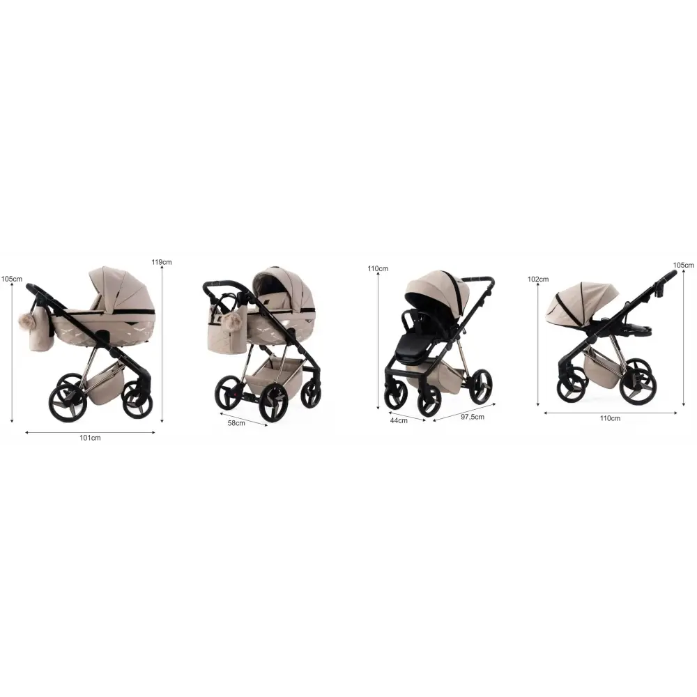Mee-Go Quantum Special Edition 2 in 1 Travel System - Nude Mee-go