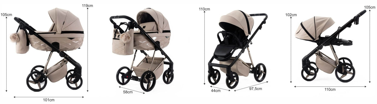 Mee-Go Quantum Special Edition 2 in 1 Travel System - Nude Mee-go