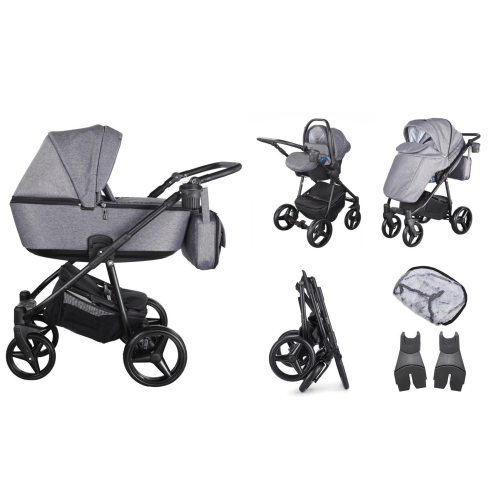 Mee-go Santino Graphite Grey 3 in 1 Travel System General Mee-go   