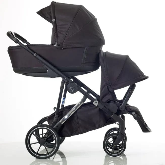 Mee-go Uno + 2 in 1 Pram Package Single to Double - Abstract Black  Mee-go   