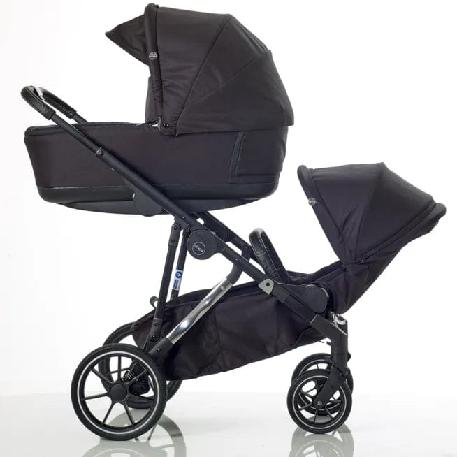 Mee-go Uno + 2 in 1 Pram Package Single to Double - Abstract Black  Mee-go   