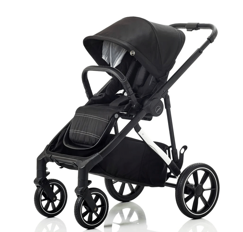 Mee-go Uno + 2 in 1 Pram Package Single to Double - Abstract Black  Mee-go   