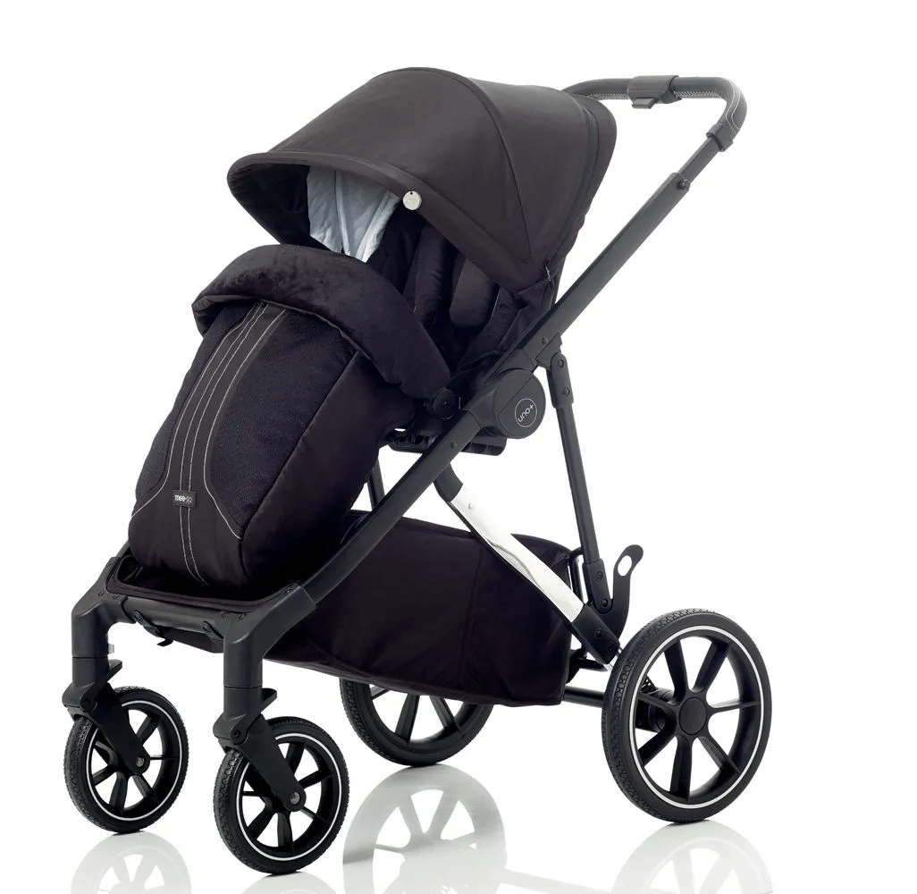 Mee-go Uno + 2 in 1 Pram Package Single to Double - Abstract Black  Mee-go   