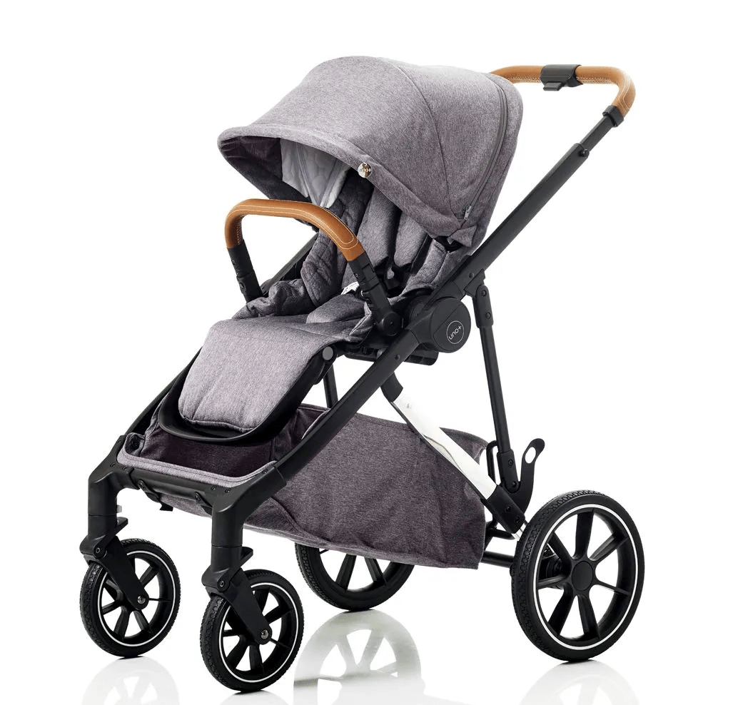 Mee-go Uno + 2 in 1 Pram Package Single to Double - Pearl Grey  Mee-go   