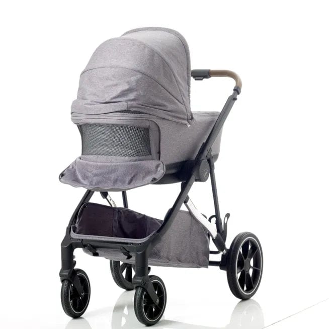 Mee-go Uno + 2 in 1 Pram Package Single to Double - Pearl Grey  Mee-go   