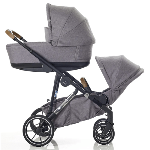 Mee-go Uno + Double Pram Package - Pearl Grey  Mee-go   