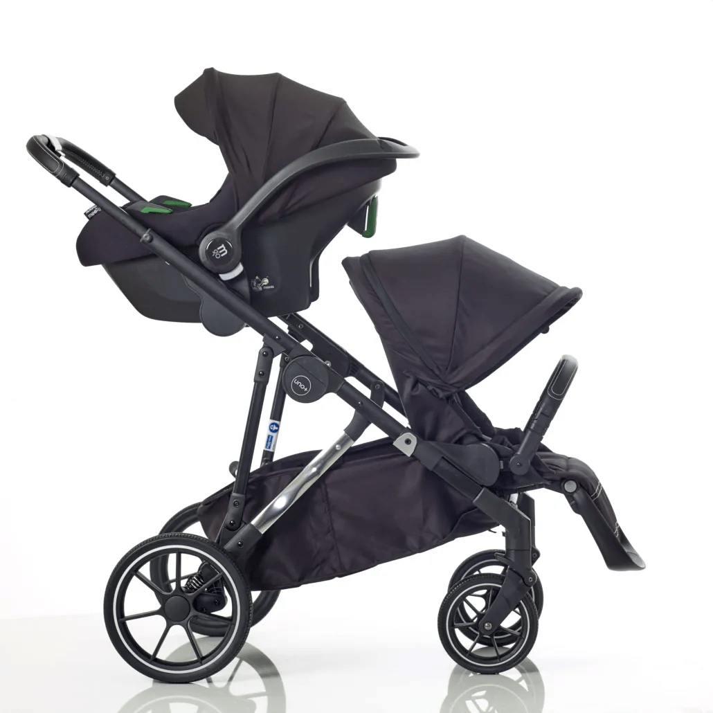 Mee-go Uno + Twin Pram Package - Allegra Black  Mee-go   